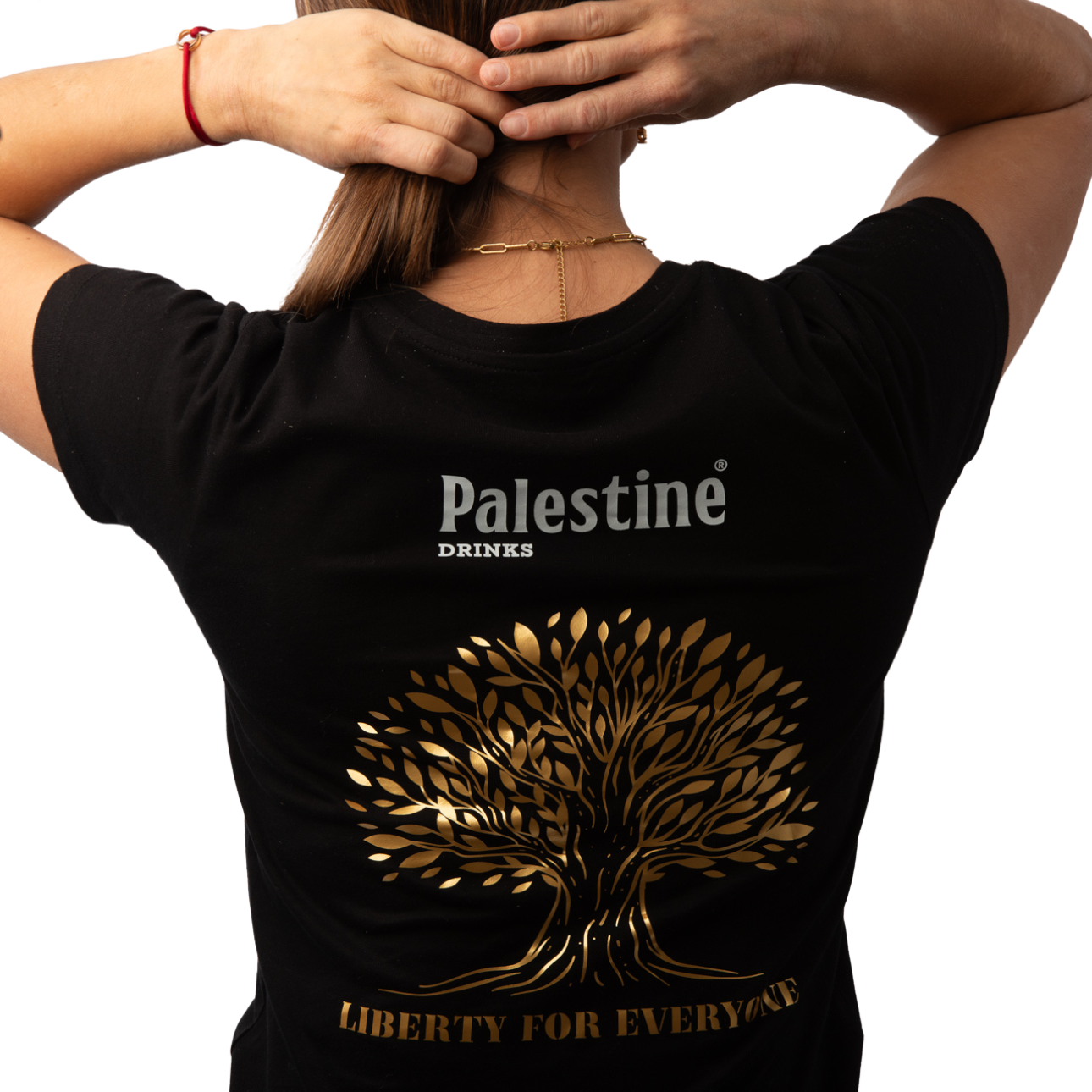 Damen T-Shirt Palestine Drinks – 100% Baumwolle, DTF-Druck