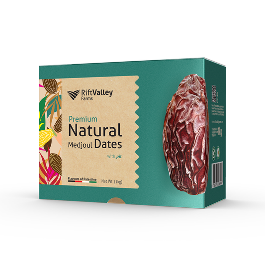 Palästinensische Premium Medjoul Datteln von Rift Valley Farms mit Zertifikat